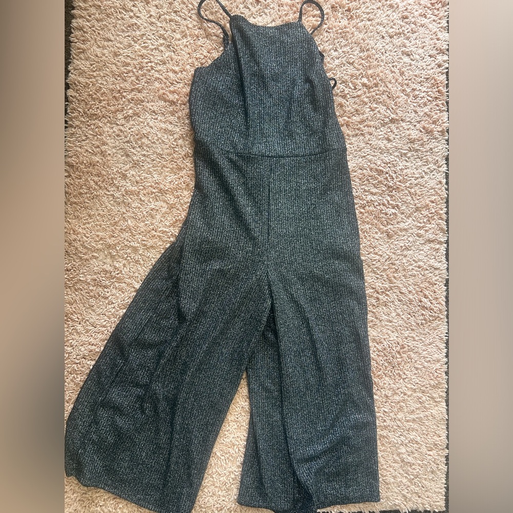 Wild Fable Size Large Sparkly Black Jumpsuit